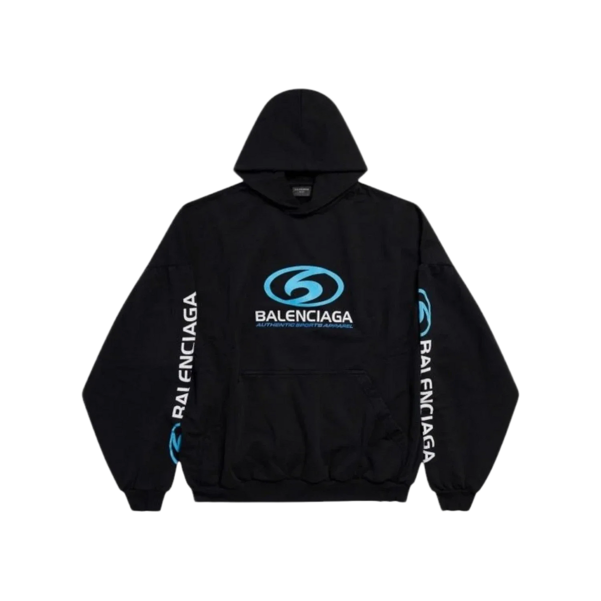 Balenciaga Surfer Logo Hoodie Black
